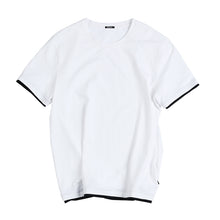 Load image into Gallery viewer, new t shirt men contrast bindings casual o-neck top