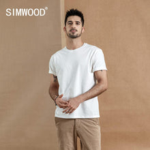 Load image into Gallery viewer, 100% cotton white solid t shirt men causal o-neck basic.